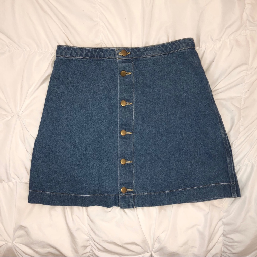 American Apparel High Wasted Jean Skirt